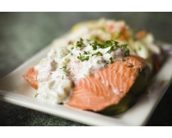 Salmon In Parsley Sauce 4 Slices €16.00
