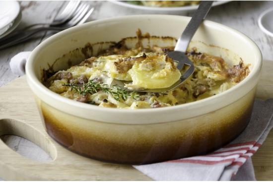 Chicken & Bacon Gratin €6.50