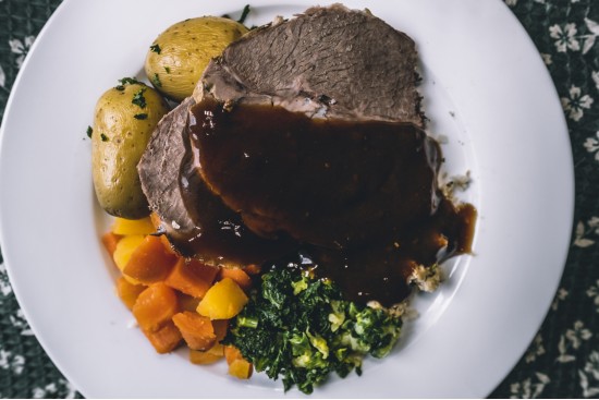 Roast Lamb & Seasonal Veg €7.50